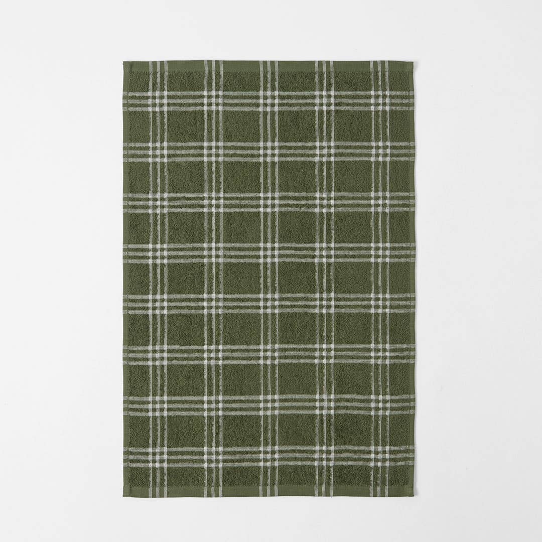 Hardy Terry Tea Towel Set Of 3 - Green