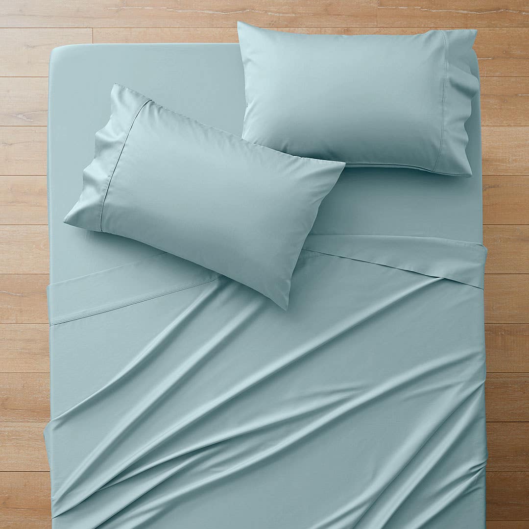 York 375 TC Cotton Sateen Sheet Set - Aquamarine