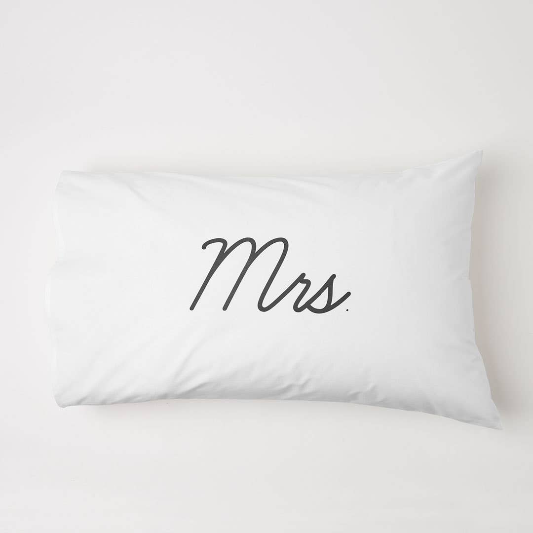 Mr And Mrs Standard Pillowcase