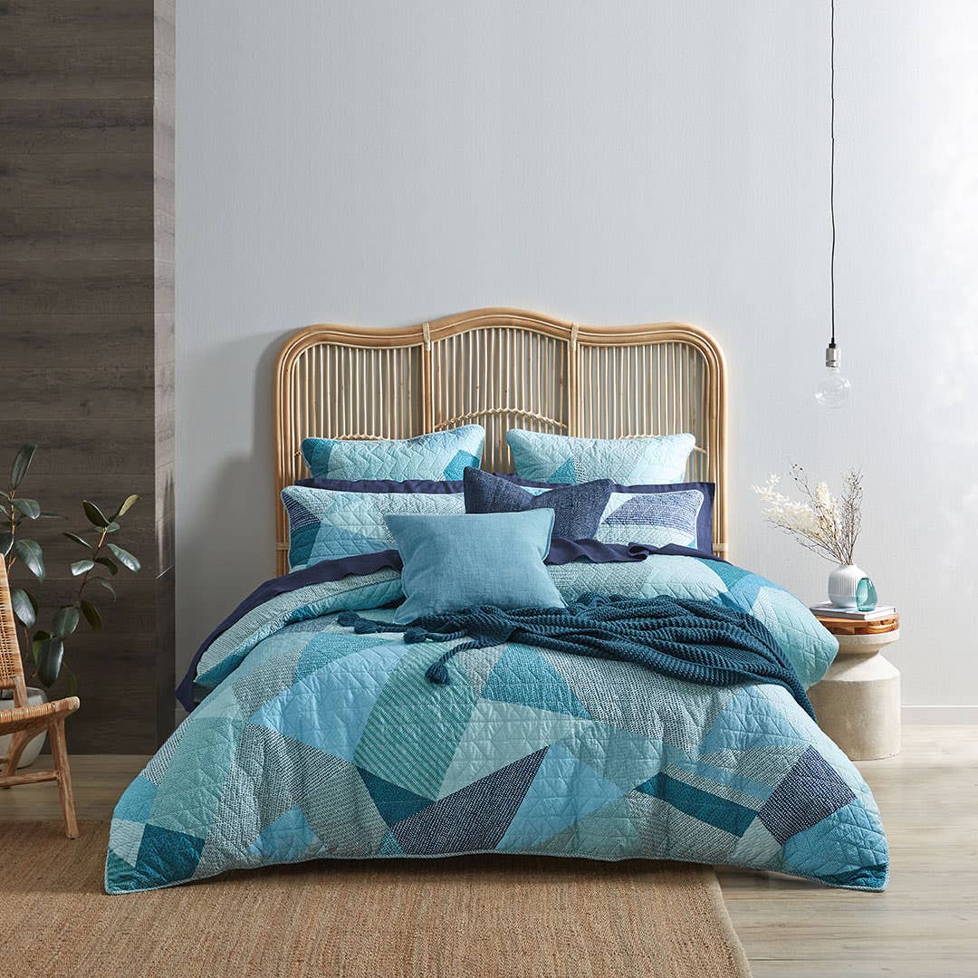 Takashi Quilt Cover - Blues