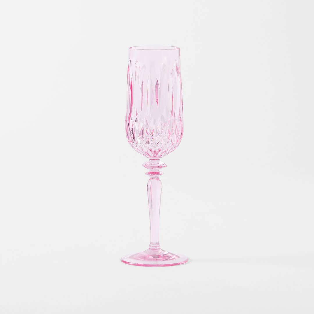 Crystal Look Champagne Flute - Pink