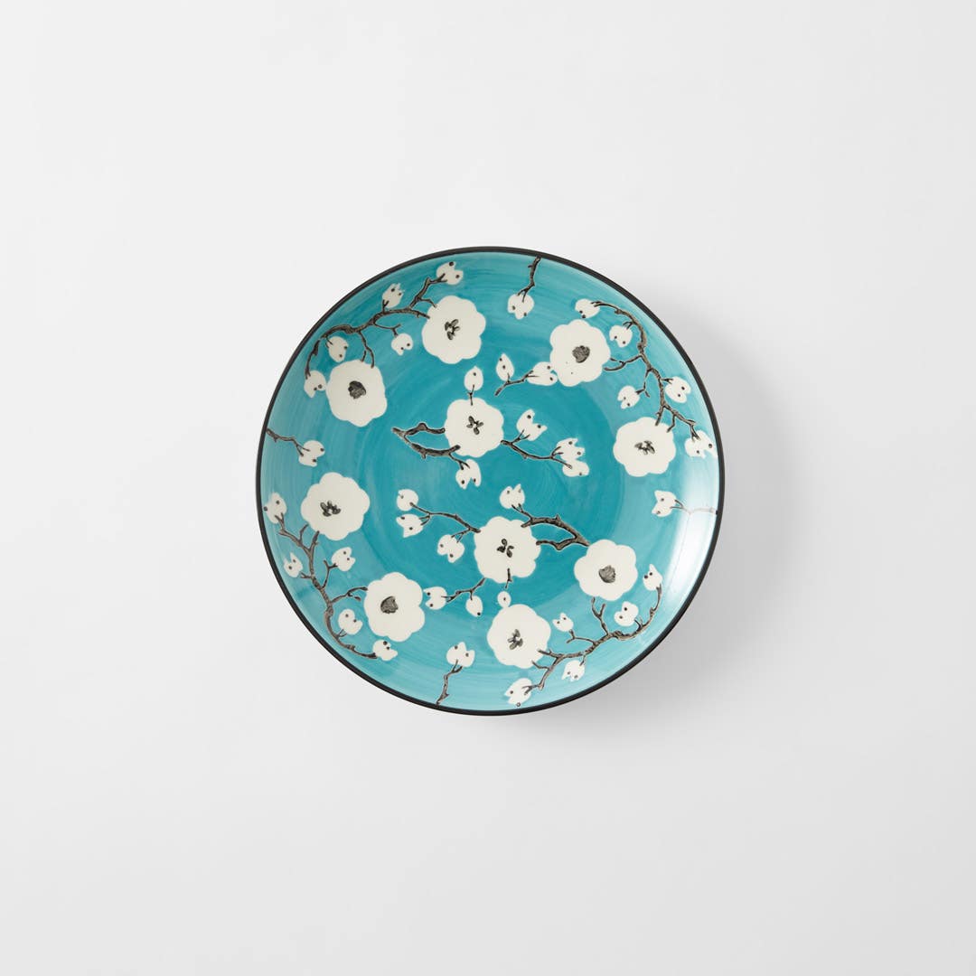 Cherry Blossom Plate - Teal