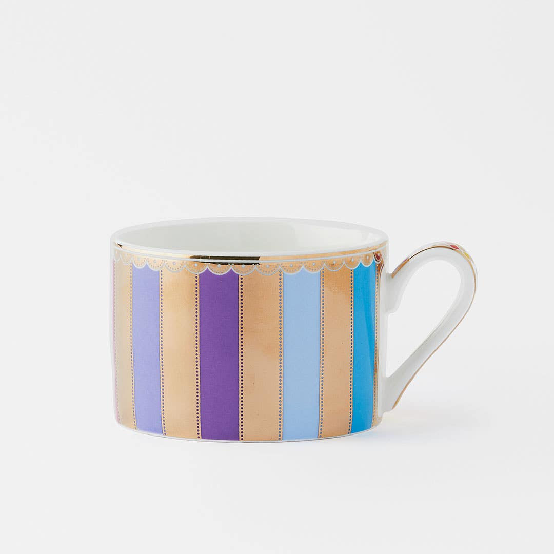 Carnival Stripe Teacup And Saucer