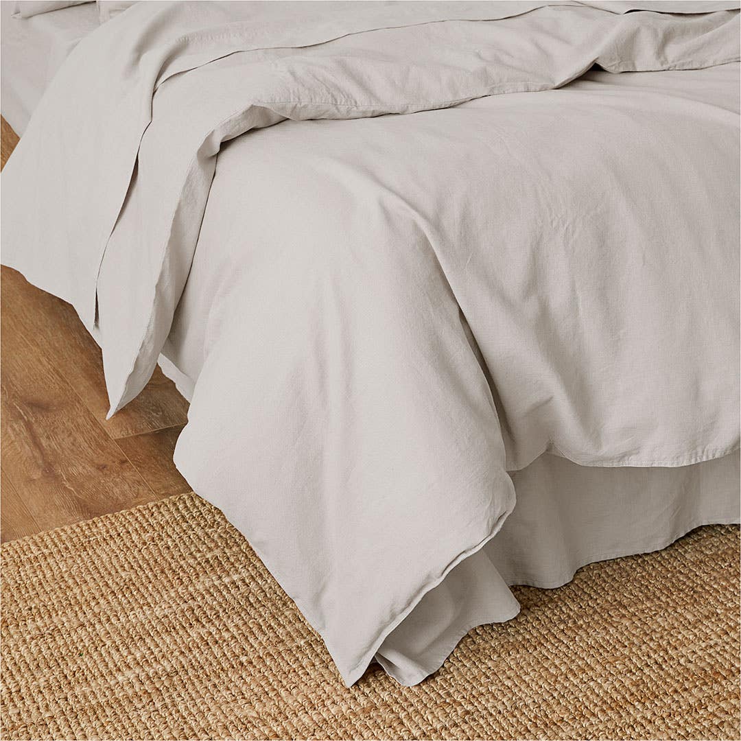 Olsen Linen/Cotton Quilt Cover - Platinum