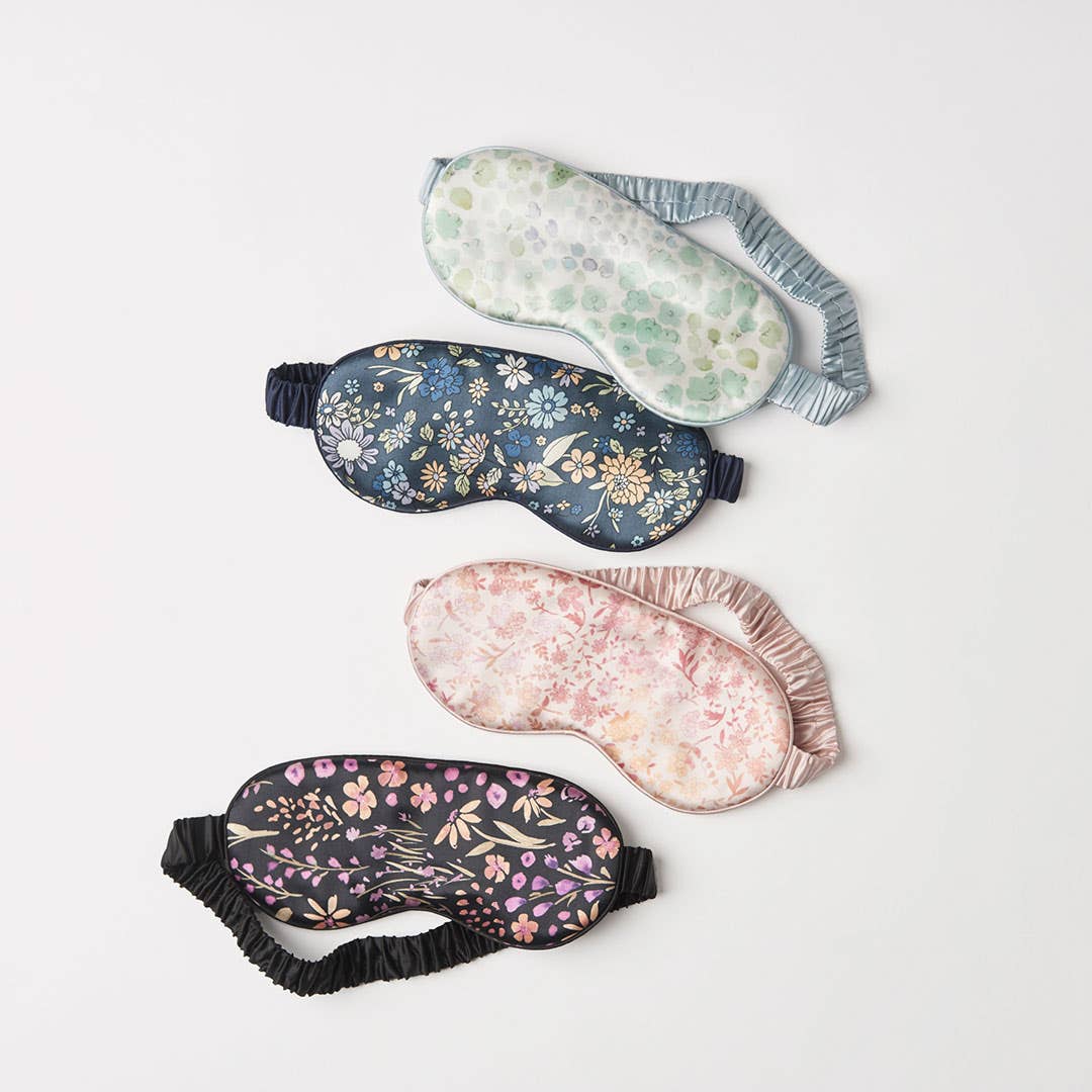 Silk Print Eye Mask - Blue