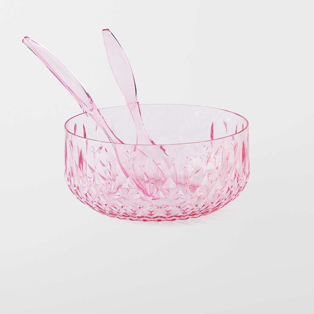 Crystal Look Salad Bowl - Pink