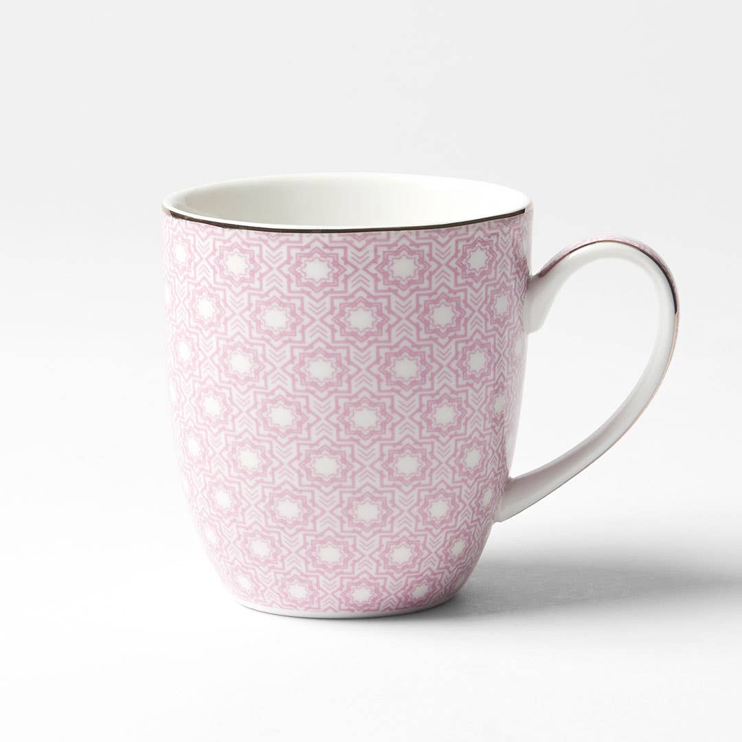 Miss Patterned Mug - Pink