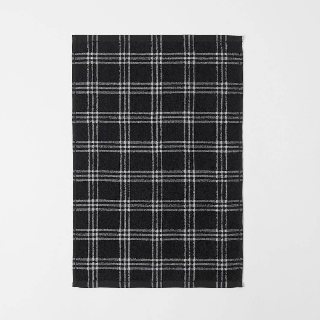 Hardy Terry Tea Towel Set Of 3 - Black