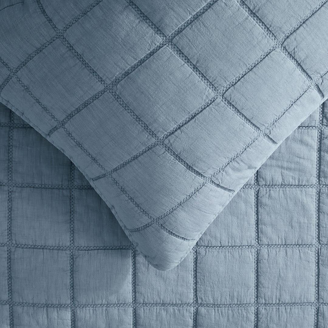 Reid Coverlet - Smoke Blue