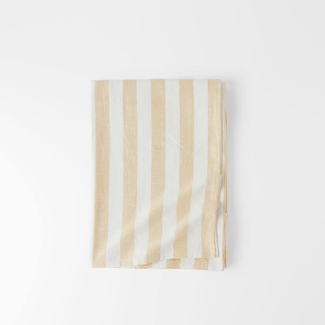 Cora Striped Napery - Butter Yellow