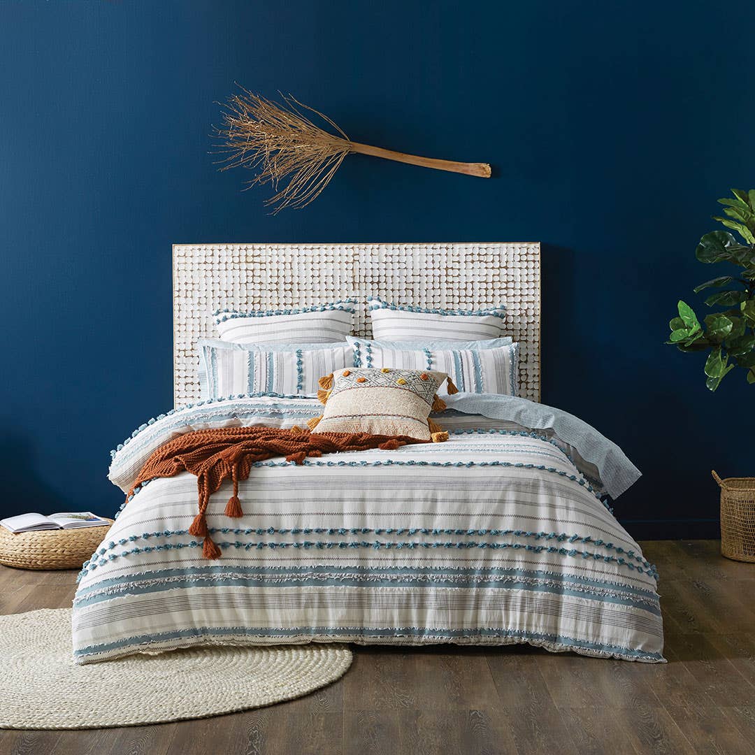 Chantico Quilt Cover - Smoke Blue