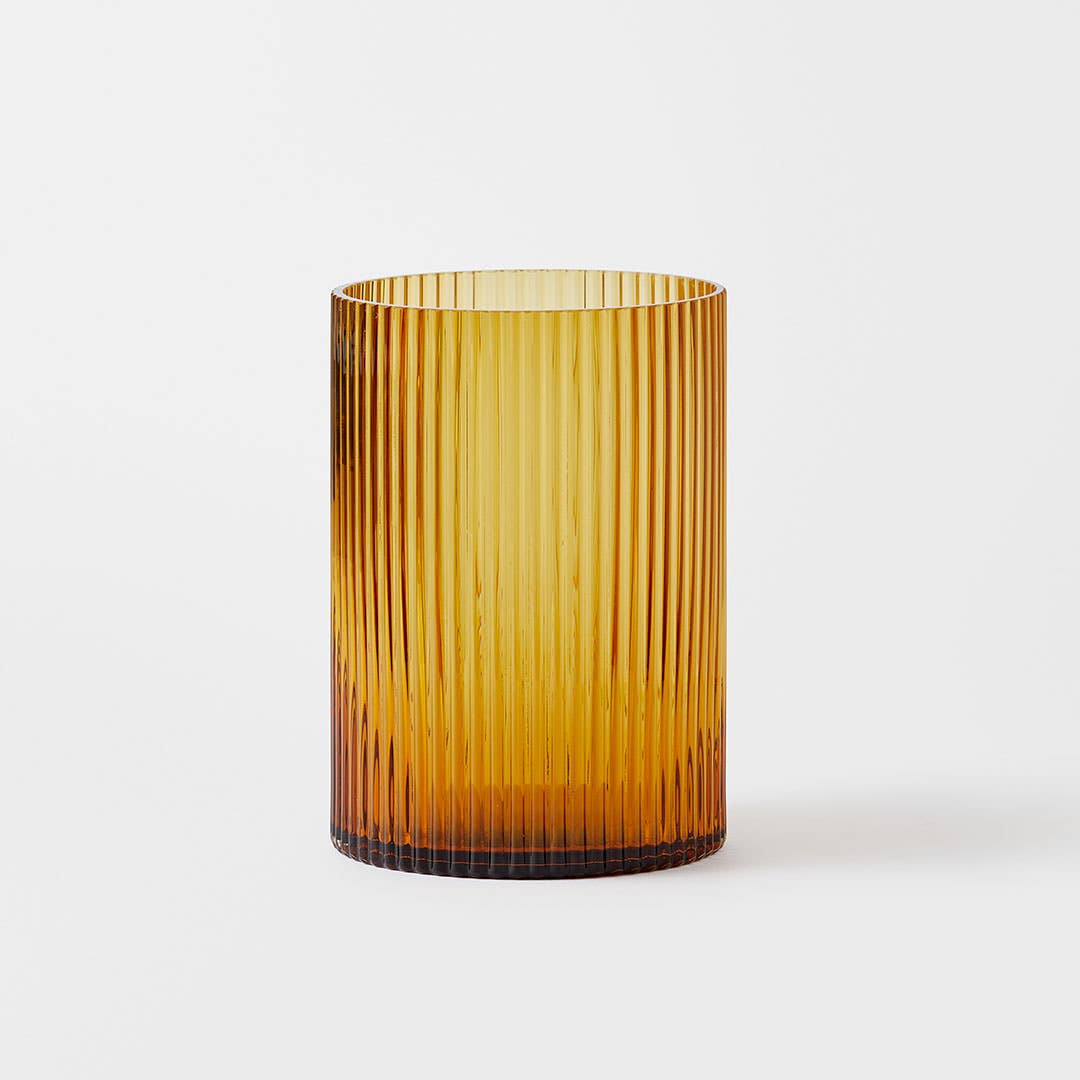 Harley Medium Glass Ribbed Vase