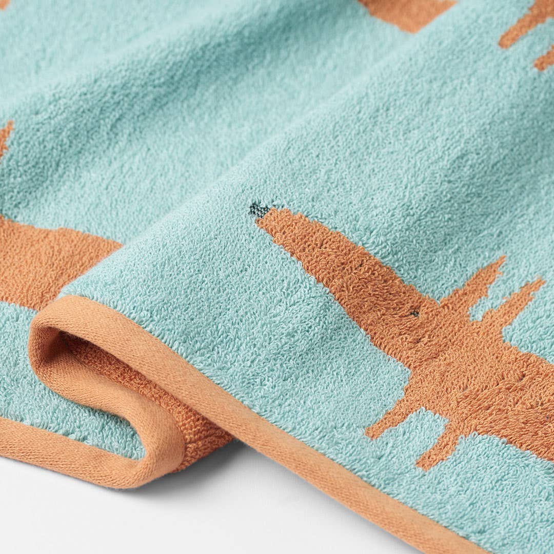 Mr Fox Towel - Light Blue