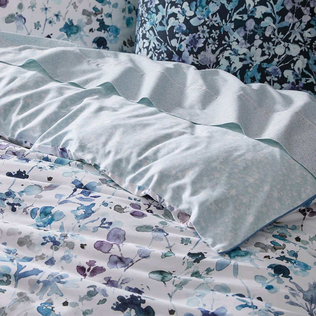 Waverly Quilt Cover - Light Blue