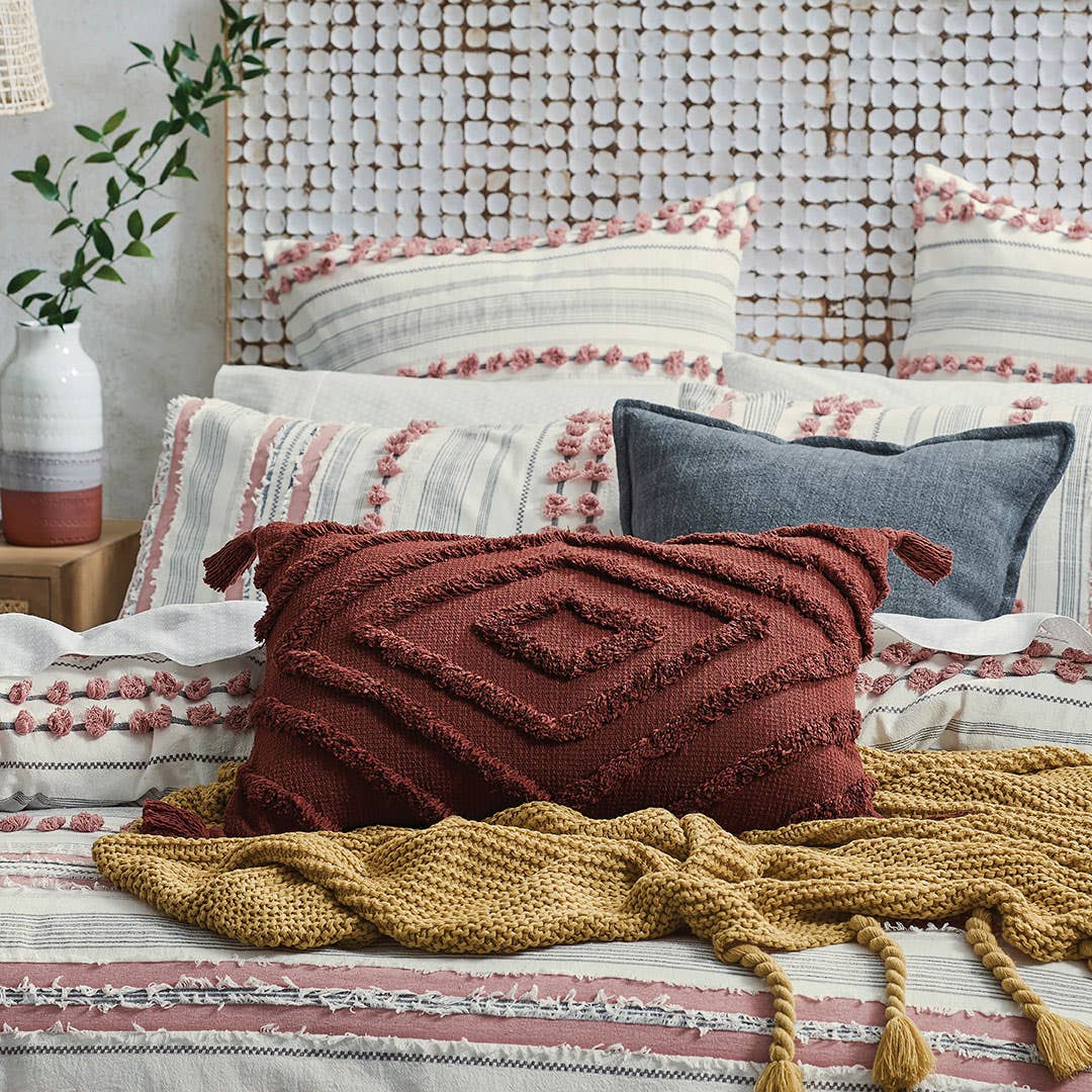 Chantico Quilt Cover - Rust Grey