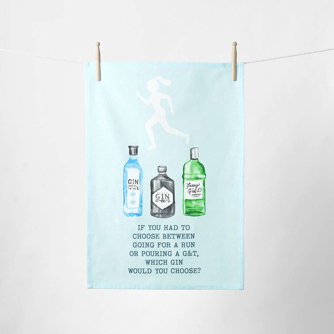 Run Or Gin Tea Towel