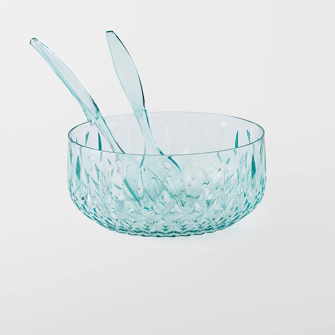 Crystal Look Salad Bowl - Green